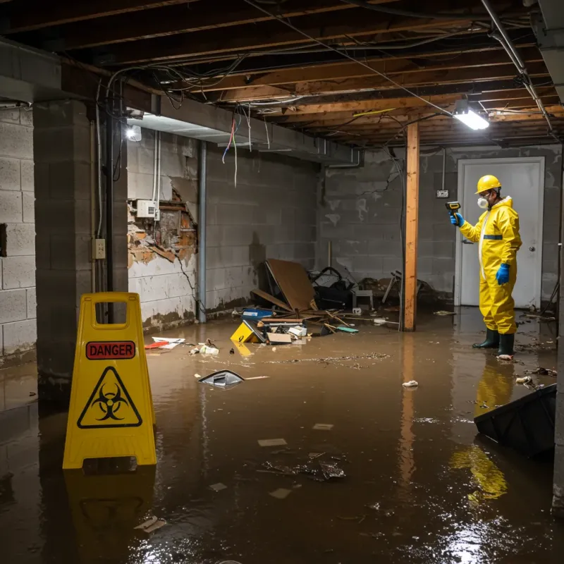 Flooded Basement Electrical Hazard in Silver Lake, KS Property