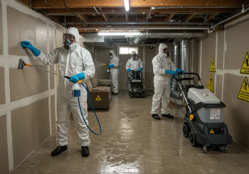Basement Moisture Removal and Structural Drying process in Silver Lake, KS